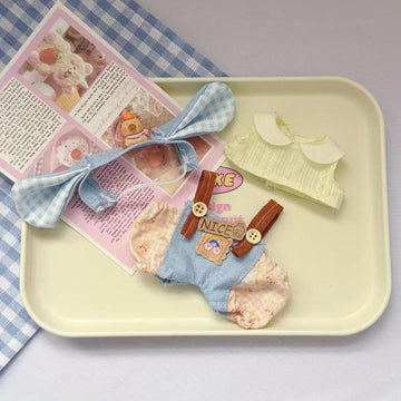 Clothes for Doll Accessories  Handcrafted 15cm-17cm for La bu Doll  enhanced Knitted Sweater for Dolls Outfit with Accessories  Cute Clothes for Dolls Dress up Unique Style(Blue)