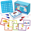 Torlam CVCC & CCVC Word Games - Sight Words Flash Cards for Kids, Phonics Learning, Speech Therapy, Small Size, White