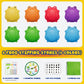 Hyes Stepping Stones For Kids, 8Pcs Non-Slip Toddler Balance Steps Stones, Obstacle Courses Sensory Toys, Coordination Game Gift