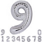 40 Inch Number 19 Balloon Silver Jumbo Giant Big Large Number 19 Foil Mylar Silver Balloons 91Th Birthday Party Anniversary Deco