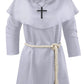 Knelor Kids Medieval Friar Monk Hooded Robe Renaissance Priest Hooded Robe Halloween Cosplay Costume Cloak