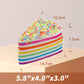 Anboor 5.8 Inches Squishies Cake Rainbow Jumbo Slow Rising Kawaii Scented Cheese Squishies Valentines Day Stress Relief Kid'S Toys