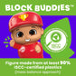 Mega BLOKS First Builders Toddler Building Blocks Toy Set, Ricky Race Car with 6 Pieces and Storage, 1 Figure, Blue, Ages 1+ Yea