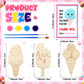 Leinuosen 28 Sets Ice Cream Party Favors Wood Painting Craft Kits with Art Supplies and Inspirational Cards Thank You for Coming