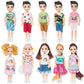 Onest 10 Sets 5 Inch Mini Doll With Doll Clothes Party Grown Outfits Doll Accessories For Kids