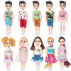 Onest 10 Sets 5 Inch Mini Doll With Doll Clothes Party Grown Outfits Doll Accessories For Kids