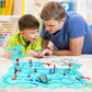 Xazastov Puzzle Track Car Play Set, Plastic Puzzles For Kids Ages 3-5 With Vehicles, Electric Trolley Puzzle, Car Tracks For Tod