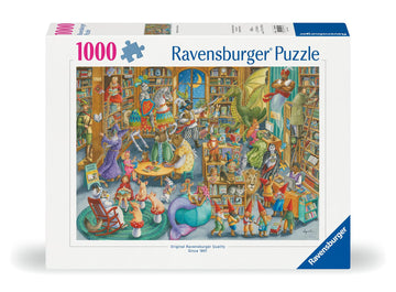 Ravensburger Midnight At The Library 1000 Piece Jigsaw Puzzle For Adults - 12000489 - Handcrafted Tooling, Made In Germany, Every Piece Fits Together Perfectly