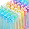 30 Pack Mini Bubble Wands(6 Style, 6 Colors), Bulk Bubble Party Favors, Goody Bags for Kid, Great Summer Outdoor Indoor Toys Gif