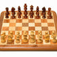 Palm Royal Handicrafts 14X14 Inches Non-Magnetic Flat Wooden Chess Board Set With 32 Chessmen For Kids And Adults Storage Bag Av