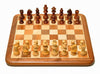 Palm Royal Handicrafts 14X14 Inches Non-Magnetic Flat Wooden Chess Board Set With 32 Chessmen For Kids And Adults Storage Bag Av