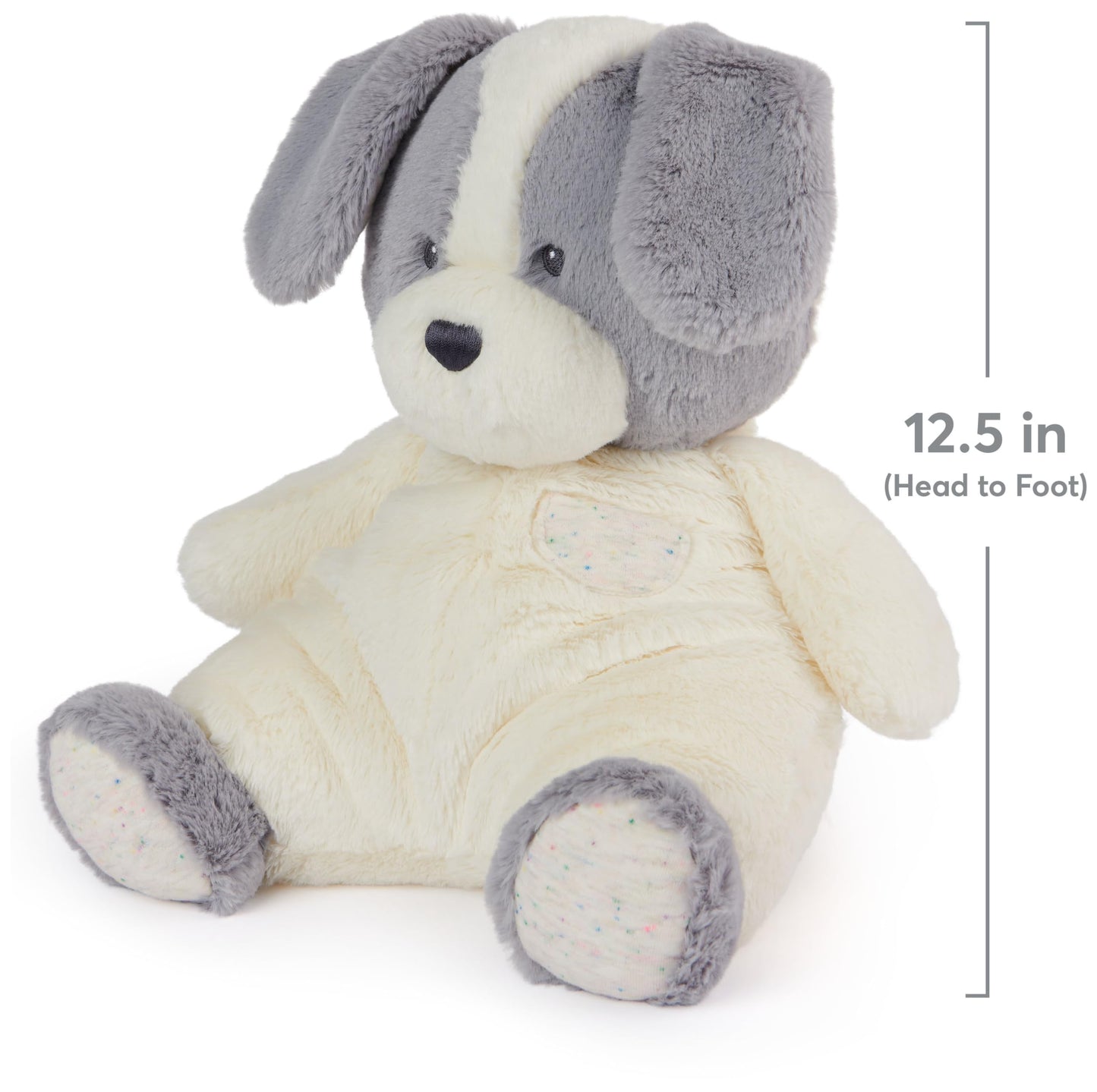 GUND Baby Oh So Snuggly Puppy - Large Stuffed Animal Dog, Grey/White, 12.5”, Polyester, One Size
