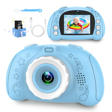 Kids Camera, Camera For Kids 3-12, Kids Digital Camera For Boys And Girls, With 32G Sd Card, Toddler Camera With 2.4-Inch Screen