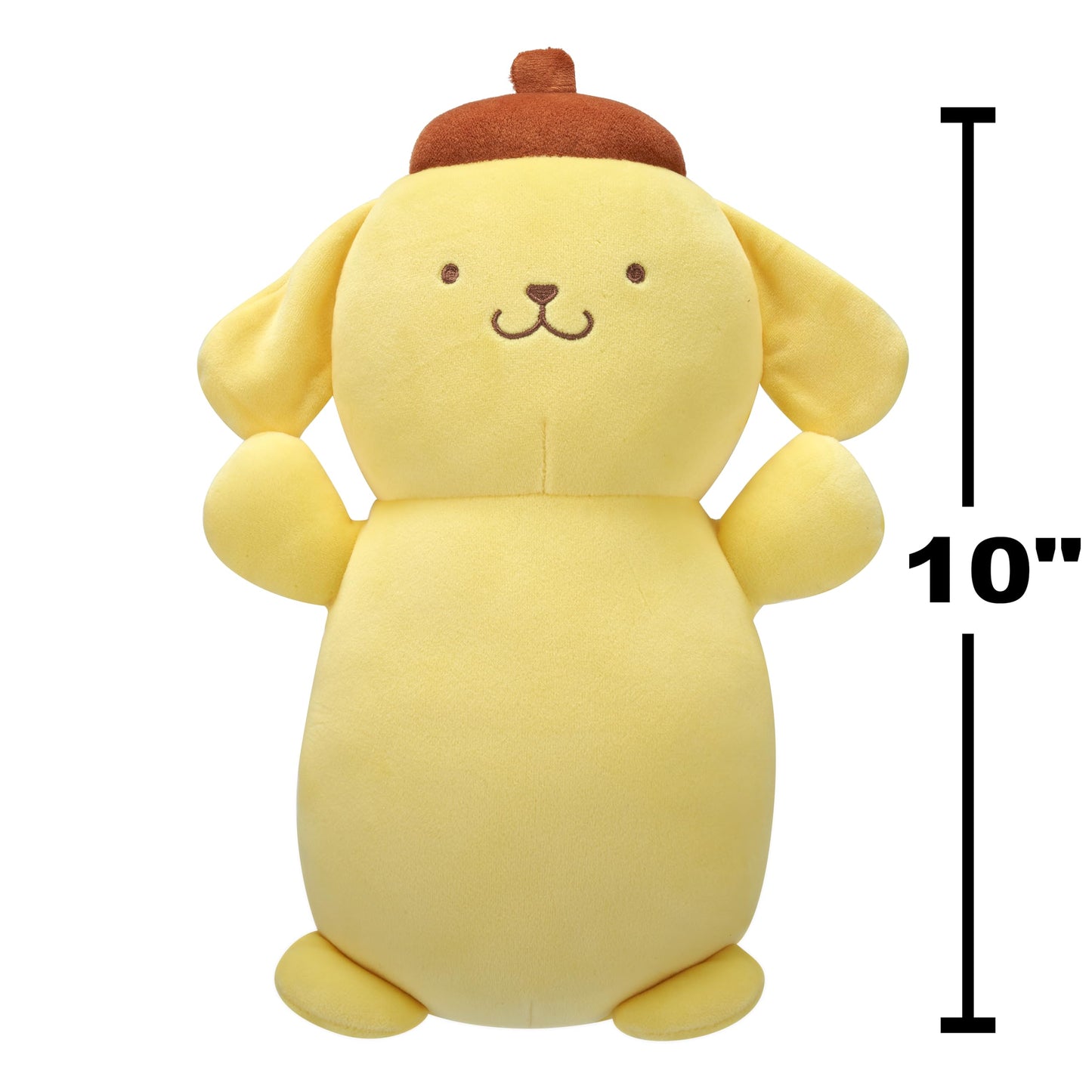 Squishmallows Pompompurin 10in HugMees Plush - Ultrasoft Polyester Toy, Medium-Sized, Official Jazwares