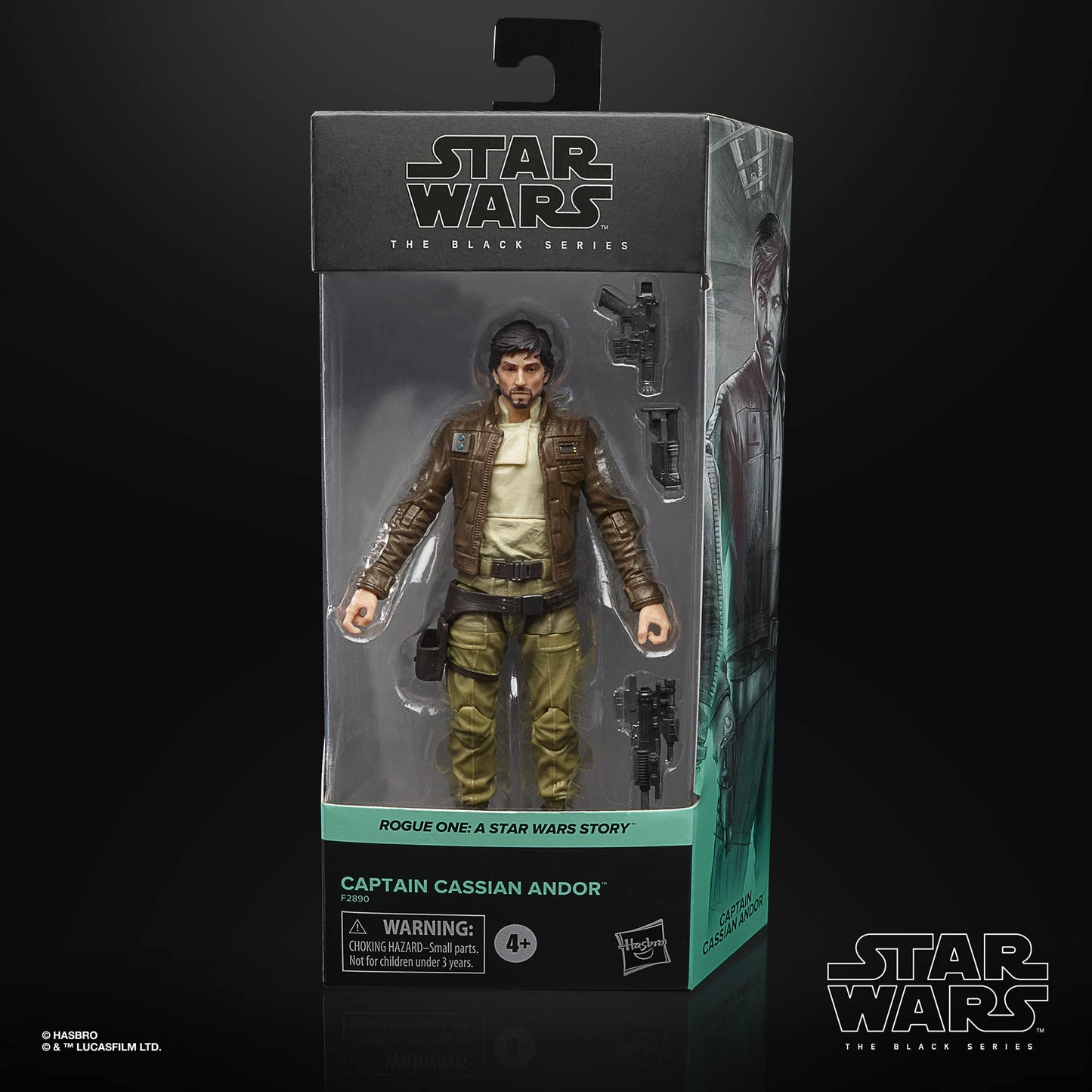 STAR WARS The Black Series Captain Cassian Andor 6-Inch Action Figure, Plastic, Black, Model F2890, Toys for Kids Ages 4 and Up