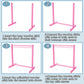 Civaner Doll Garment Rack With Wooden Clothes Hanger For 18 Inch Girl Doll Clothes Mini Hangers Wardrobe Furniture Accessories For Dollhouse Baby Shower Supplies(Pink)