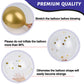 Lovestown 60Pcs Blue Gold Balloons, 12 Inches White Royal Blue Confetti Latex Balloons With Ribbon For Graduation Birthday Backdrop Wedding Baby Shower Engagement Party