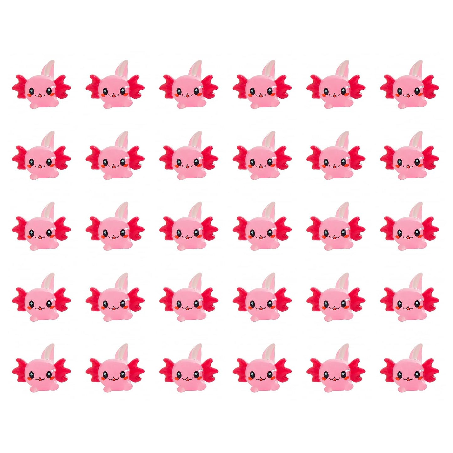 X Hot Popcorn 30PCS Mini Axolotl Colorful Mini Resin Axolotl Figurines Charms Tiny Animal Figures Cute Axolotl Cake Topper Axolo