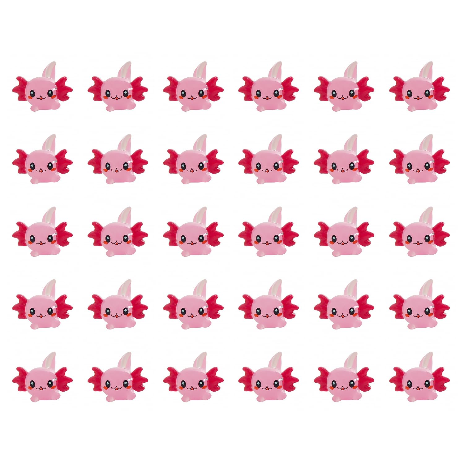 X Hot Popcorn 30PCS Mini Axolotl Colorful Mini Resin Axolotl Figurines Charms Tiny Animal Figures Cute Axolotl Cake Topper Axolo