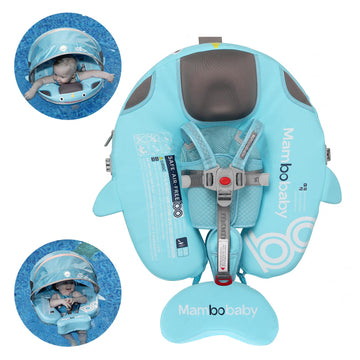Mambobaby Float With Removable Upf50+ Uv Sun Protection Canopy, Infant Pool Float Swimming Float With Tail & Adjustable Safety S