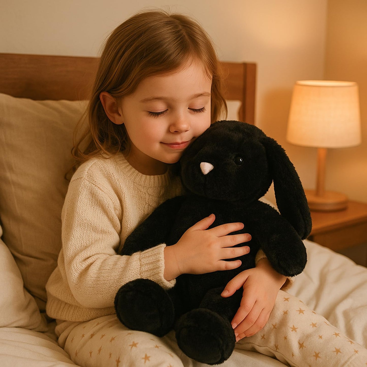 Weigedu Black Rabbit Bunny Stuffed Animal Plush Toy For Kids, Boys, Girls, Babies - Perfect Birthday, Easter, And Christmas Bedt