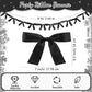 Trandraft 2 Pcs Black Bow Garland Banner 16.4 FT Bow Party Decortions for Girls Black Bow Ribbon Banner Bow Birthday Baby Shower