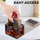 Card Game Storage Box TCG Deck Box MTG Card Box Organizer Trading Card Case Commander Deck Box TCG Card Storage Box Magnetic Closure Creative Pattern Up to 200 Cards  The Fire Dragon On The Rock