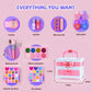 GORISPI Kids Makeup Sets for Girls, 66pcs Real Cosmetic for Kids Toys with Mirror, Princess Washable Girls Makeup Kit, Non-Toxic
