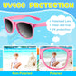 Astaron 12 Pack Party Novelty Sunglasses Bulk Neon Party Favors For Beach Wedding Party Pool Party Supplies, Pink