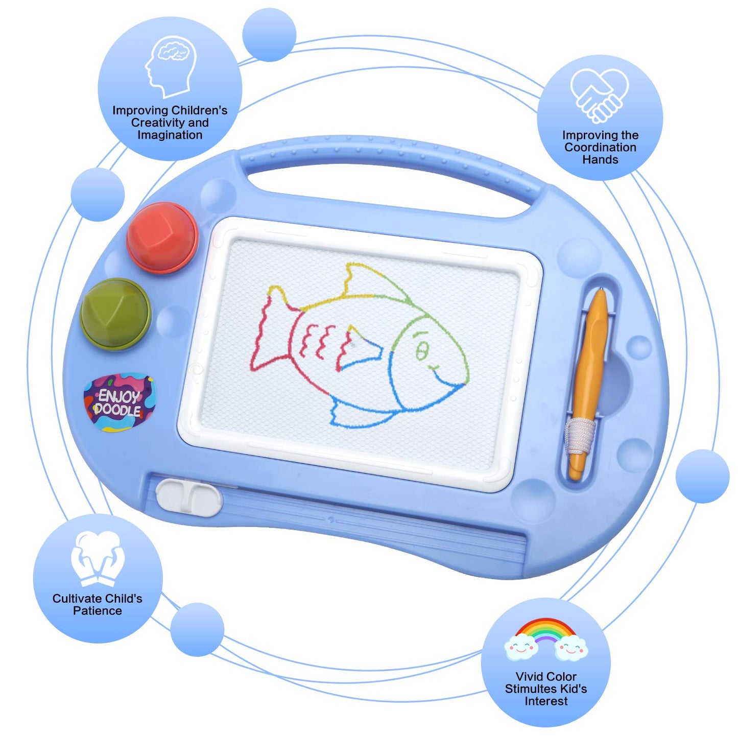 Bablocvid Toddler Toys,Toys For 1-2 Year Old Girls,Magnetic Drawing Board,Erasable Doodle Board For Kids,Toddler Baby Toys 18 Mo