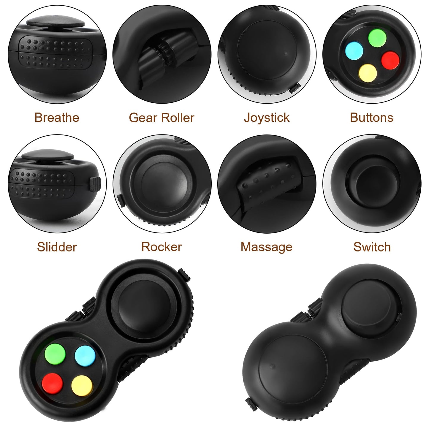 Fidget Toys Adults, Fidget Toys For Adhd Adults, Fidget Toys For Kids 8-12, Easter Basket Stuffers For Kids Teen (Black)