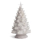 Milltown Merchants Ceramic Christmas Tree - Tabletop Christmas Tree With Lights - (15.5' Large White Christmas Tree/White Lights) - Lighted Vintage Ceramic Tree