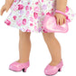 Sophia'S Sparkling High Heels With Closed Toes And Glitter Platform Pumps For 18 Inch Dolls, Pink