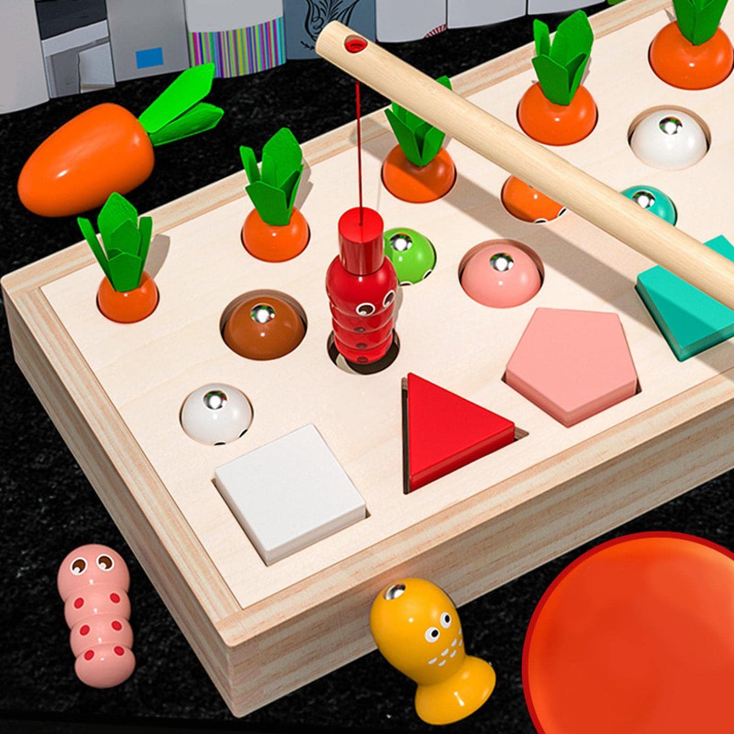 Fashion My Day Montessori Pulling Carrot Toy Hand Eye Coordination Fine Motor Skills Toys