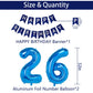 Naninuneno 26Th Blue Birthday Party Decorations For Boy Girl Men Women, Happy 26 Birthday Balloons Supplies With Happy Birthday
