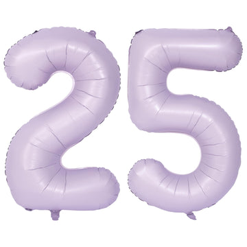 40 In Matte Purple Number Balloons Helium Foil Mylar Balloon Birthday Party Banquet Decoration Digital 25