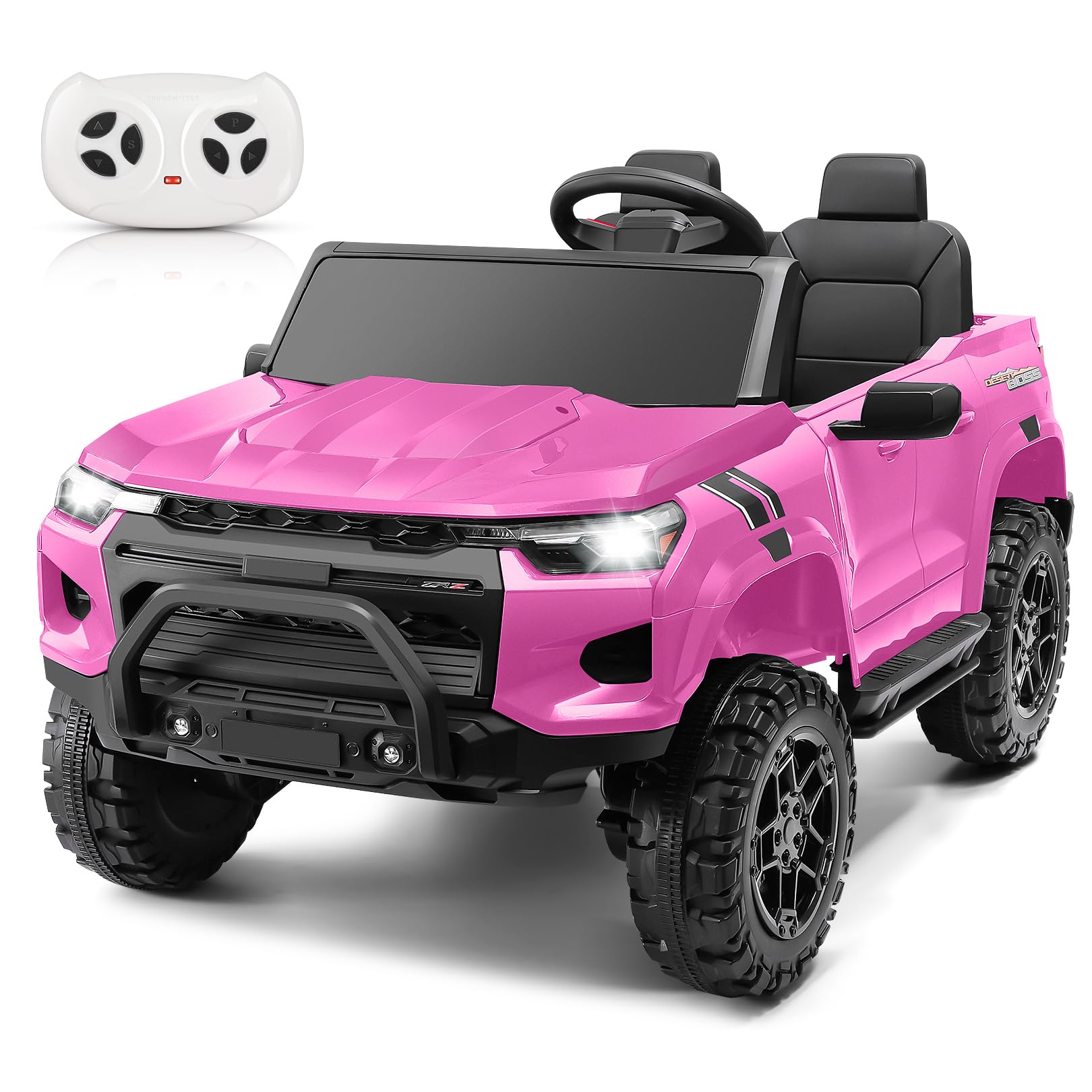 Hikole 24V Ride On Car W/Remote Control, 2 Seater Battery Powered Cars For Kids, 200W  4 Powerful Engine, 4Wd/2Wd Switchable, So