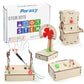 Poraxy Stem Science Kits For Kids Ages 8-12, 4 In 1 Robotics Engineering Starter Kit With Sensors, Wooden 3D Puzzles Building Kits, Smart Robot Toys, Gifts For 8 9 10 11 12 13 Year Old Boys And Girls