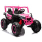 24V Ride on Toys for Big Kids, Ride on Truck w/ 4-Wheeler Suspension, 3 Speeds, Led Lights, 2 Seater Ride on Cars with Remote Co