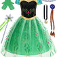 Sabbenia Princess Costume For Girls Cosplay Frozen Princess Dress Birthday Halloween Outfits 9-10Y