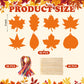 Frienda 80 Sets Fall Crafts Thanksgiving Scratch Crafts Colorful Color Scratch Maple Leaves Art Thanksgiving Arts and Craft for