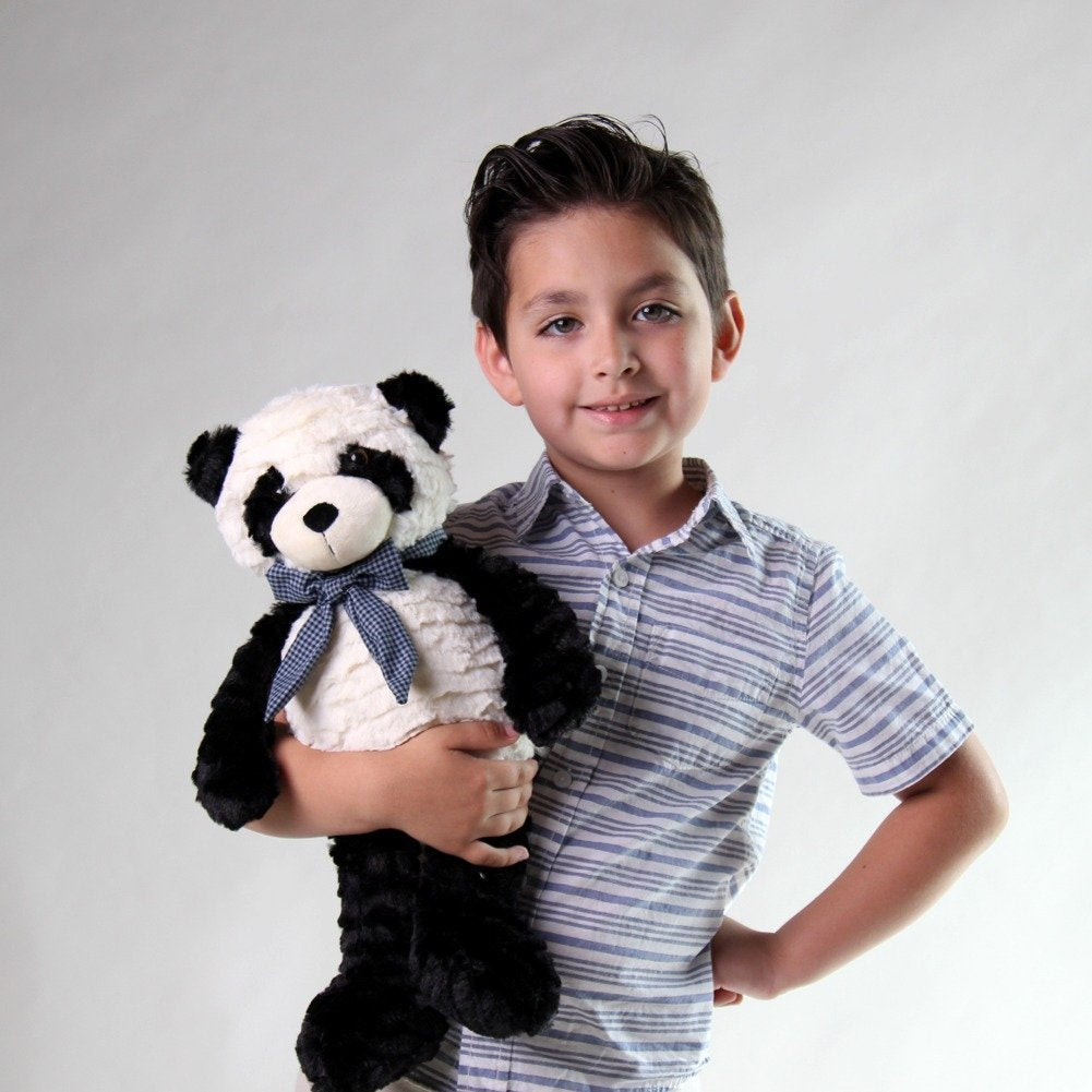 Snuggle Stuffs Plush Sitting Charcoal And Cream Precious Panda Bear, 18'