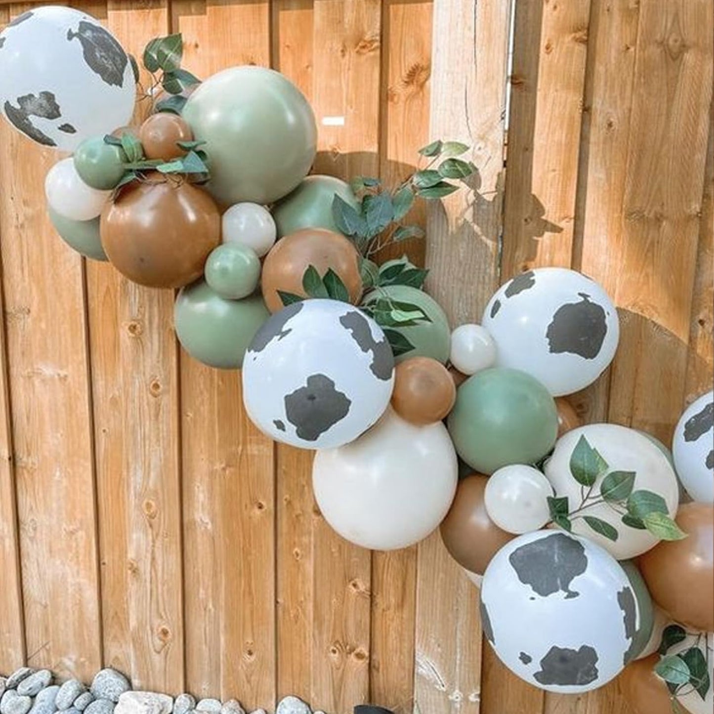 Green And Brown Balloons,60 Pcs 12 Inches Brown Cow Print Cowboy Balloons Retro Green Apricot Khaki Dark Brown Balloons For Birt
