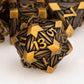 ORIFANTOU 7PCS Metal DND Dice Set Golden D&D Dice with Box, Debris RPG D and D Dice Dungeons and Dragons Role Playing Game Polyh