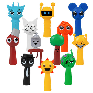 12 Pcs Action Figures Set, Game-Themed Collectible For Horror Music Game Lovers Funny Birthday Decorations For Adult Display Ent