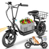 Caroma 560W Peak Electric Scooters For Adults, 14'' Fat Tire, 188Wh Battery, 15 Miles Range, 20Mph Top Speed, Foldable Electric 