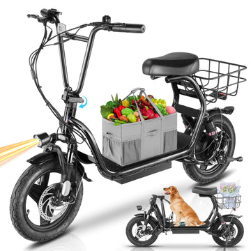 Caroma 560W Peak Electric Scooters For Adults, 14'' Fat Tire, 188Wh Battery, 15 Miles Range, 20Mph Top Speed, Foldable Electric 