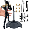 enttgo 3D Printed 8.13-inch Action Figure Dummy-Mici20  Full Body Mechanical Movable Toy  Multiple Accessories  Desk Decoration (3 HandsType  Bracket    Armour) (Black)