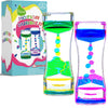 Cucue Liquid Motion Bubbler - Sensory Toys With Floating Droplets - Colorful Liquid Hourglass For Calming & Relaxing,Christmas Stocking Stuffer For Kids - New Model Big Size- 6.7X2.6In