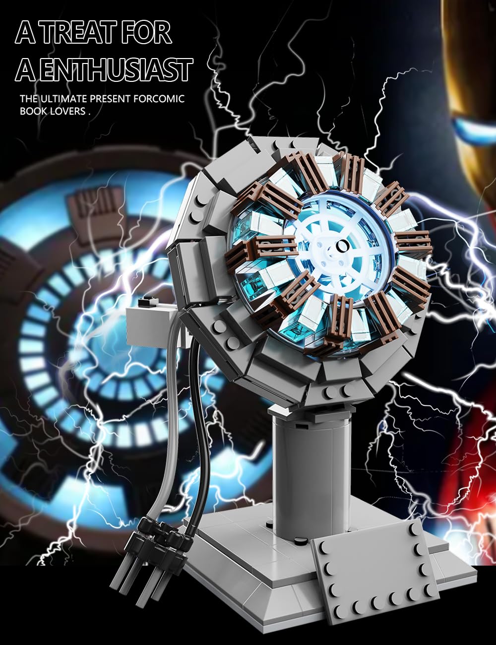Reactor Pendant Building Sets,Compatible With Lego Mravei, Hero Team Gift Idea For Adults And Teens, Model Kits For Decoration A